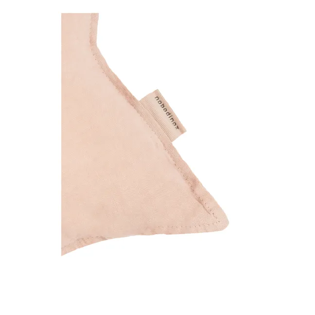 Coussin Etoile - Lin Français | Rose poudré
