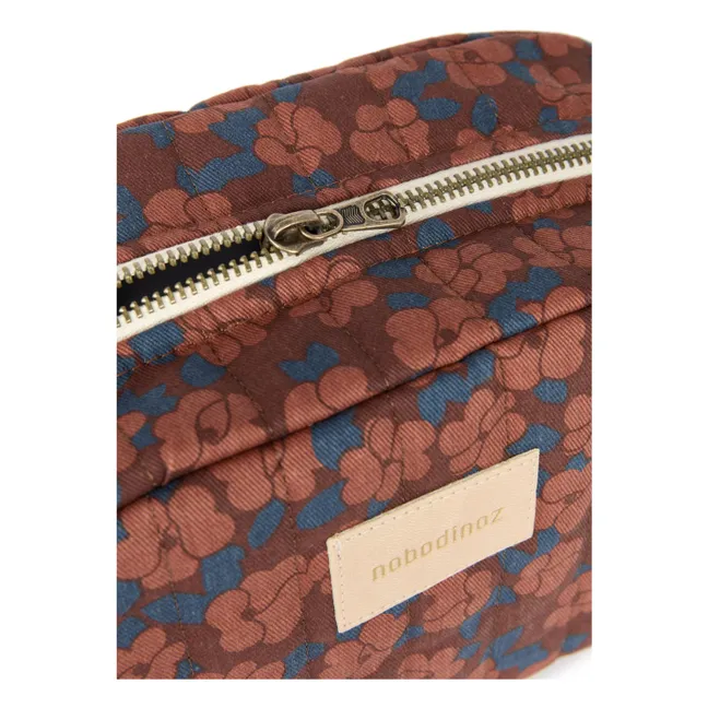 Neceser impermeable Hyde Park Maroon Poppies | Ladrillo