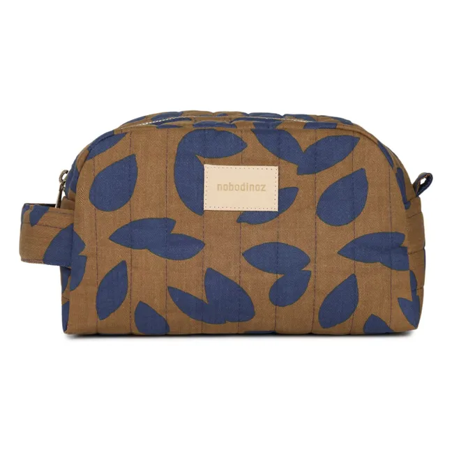 Hyde Park Blue Leaves waterproof toiletry bag | Blue