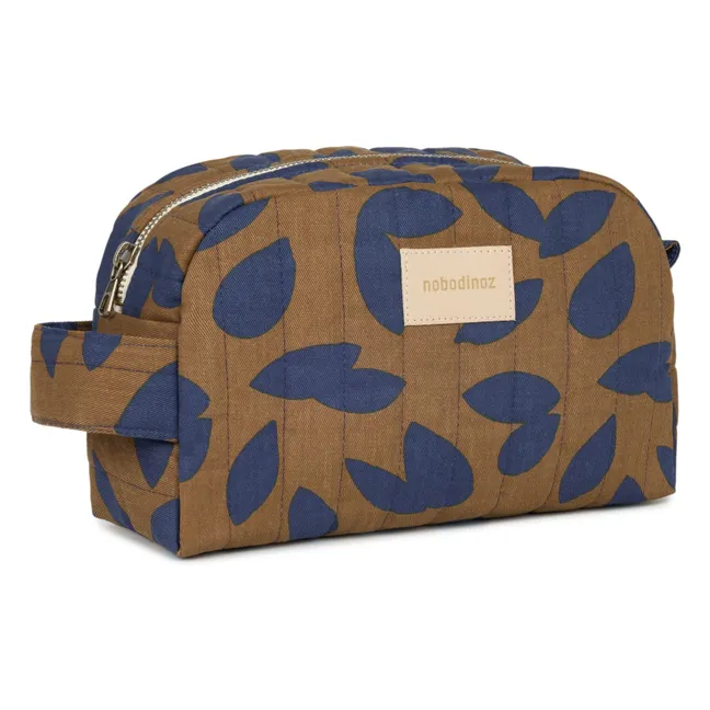 Hyde Park Blue Leaves waterproof toiletry bag | Blue