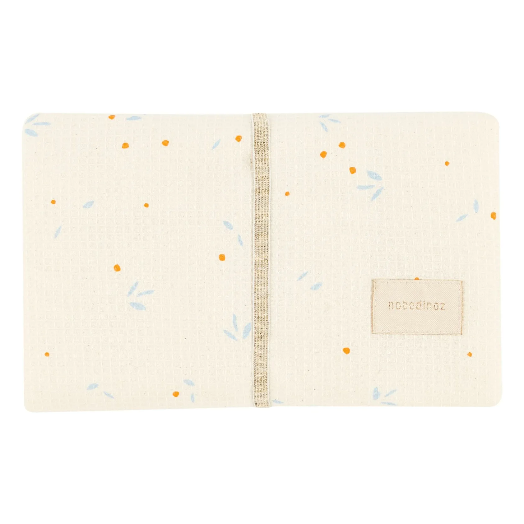 Nobodinoz Beige Travel Changing Mat Mozart Opera Orange Cherries