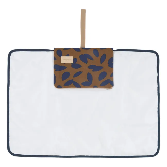 Reise-Wickelauflage Hyde Park Blue Leaves | Blau