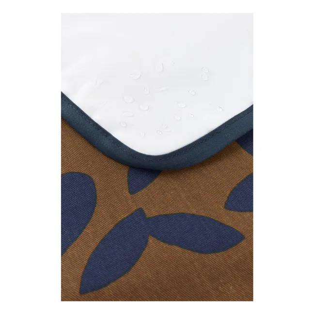 Matelas à langer de voyage Hyde Park Blue Leaves | Bleu