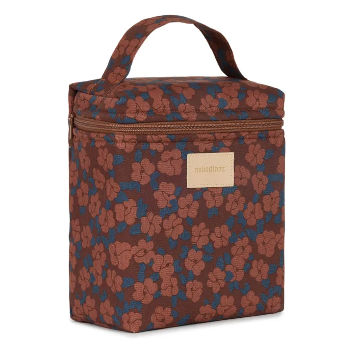 Bolsa isotérmica para el almuerzo Hyde Park Maroon Poppies | Ladrillo- Imagen del producto n°1