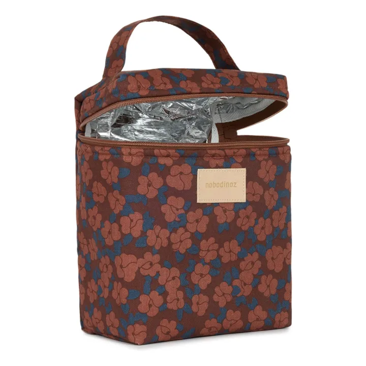 Bolsa isotérmica para el almuerzo Hyde Park Maroon Poppies | Ladrillo- Imagen del producto n°2