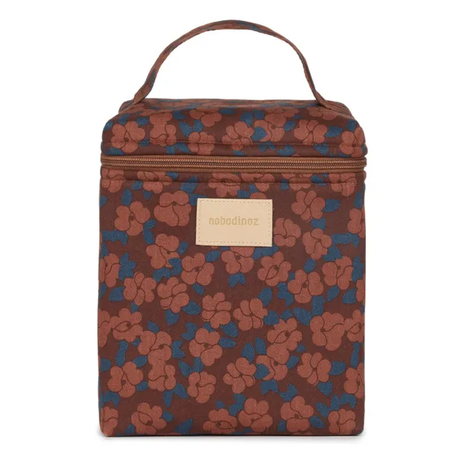 Lunch bag isotherme Hyde Park Maroon Poppies | Brique