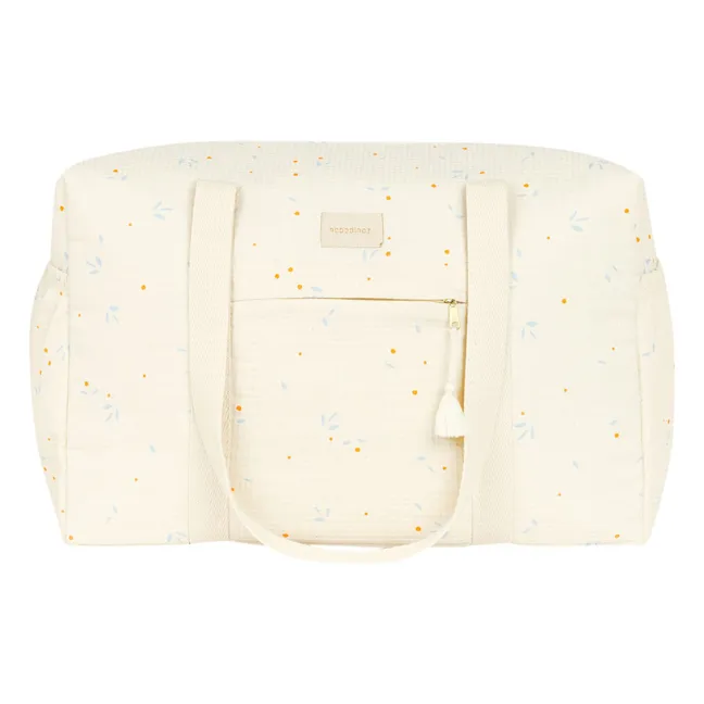 Wasserdichte Wickeltasche Opera Orange Cherries | Beige