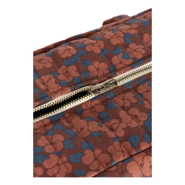 Wasserdichte Wickeltasche Hyde Park Maroon Poppies | Ziegelrot