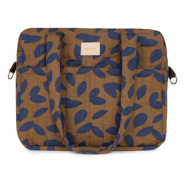 Sac à langer imperméable Hyde Park Blue Leaves | Bleu