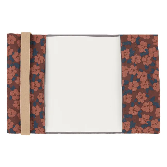 Protège carnet de santé Hyde Park Maroon Poppies | Brique