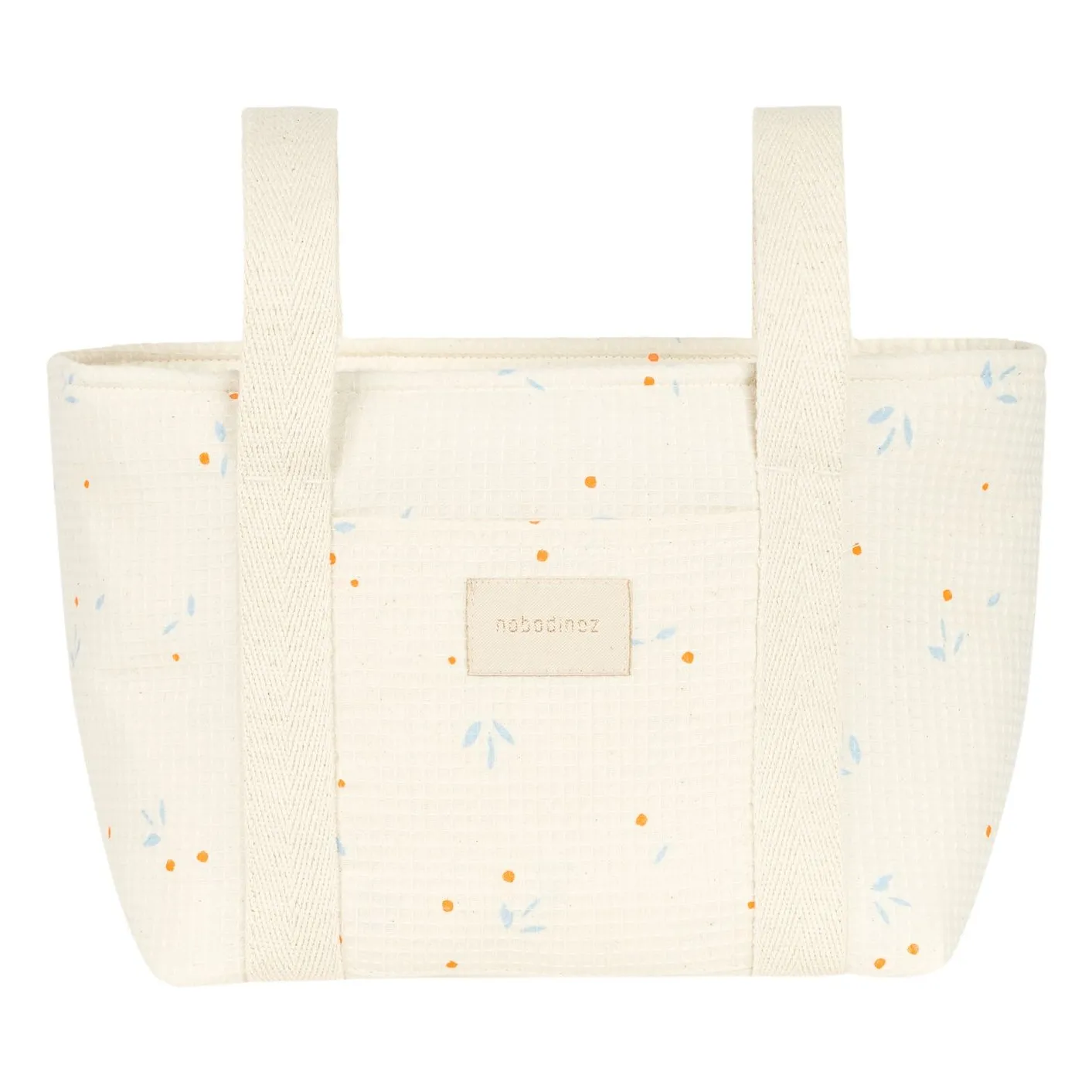 Nobodinoz Beige Stroller Organizer Opera Orange Cherries