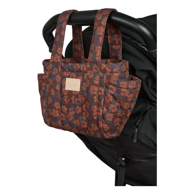 Hyde Park Maroon Poppies Kinderwagen-Organizer | Ziegelrot
