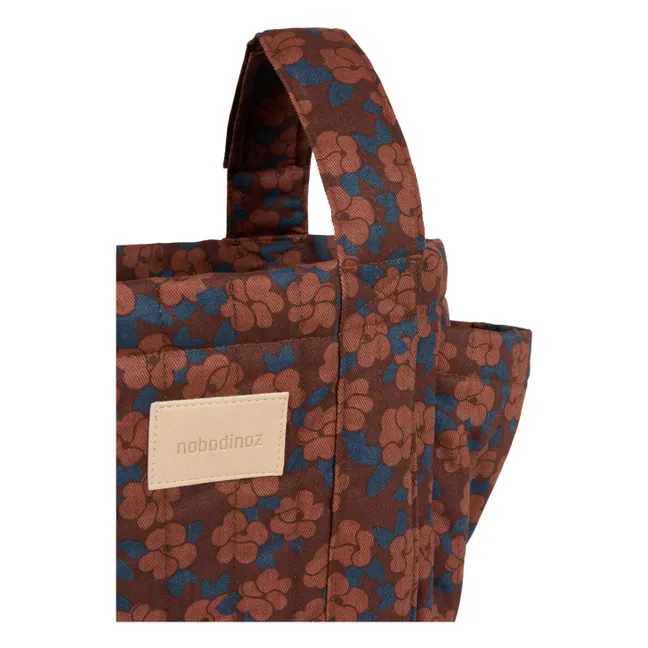 Hyde Park Maroon Poppies Kinderwagen-Organizer | Ziegelrot