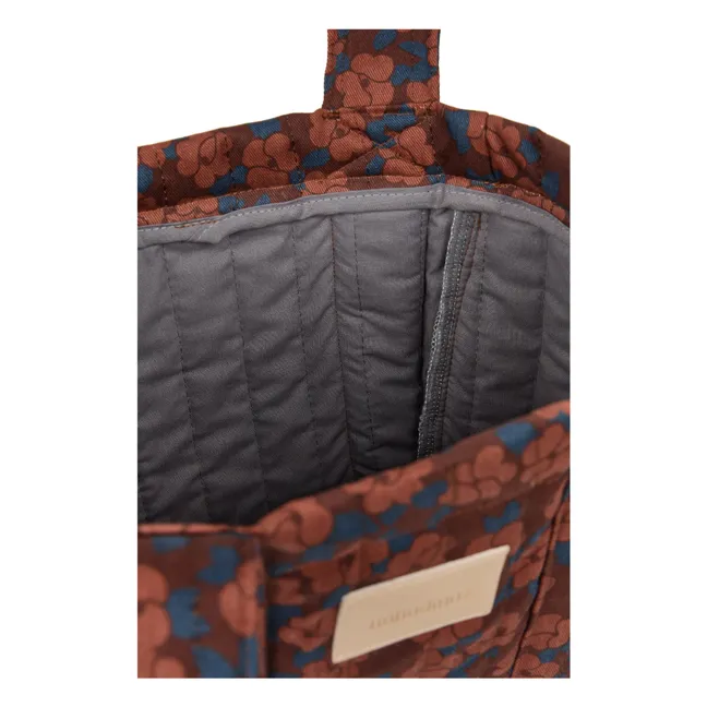 Hyde Park Maroon Poppies Kinderwagen-Organizer | Ziegelrot
