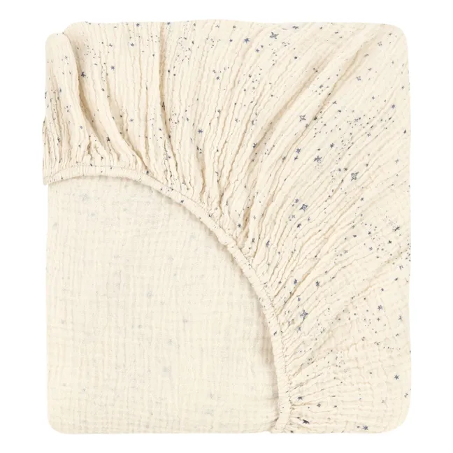 Wabi Sabi Milky Way Spannbettlaken | Blau