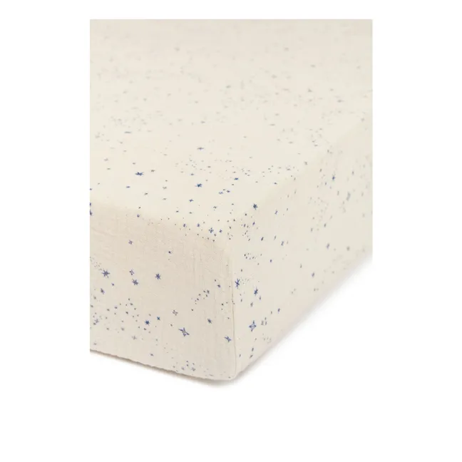 Wabi Sabi Milky Way Spannbettlaken | Blau