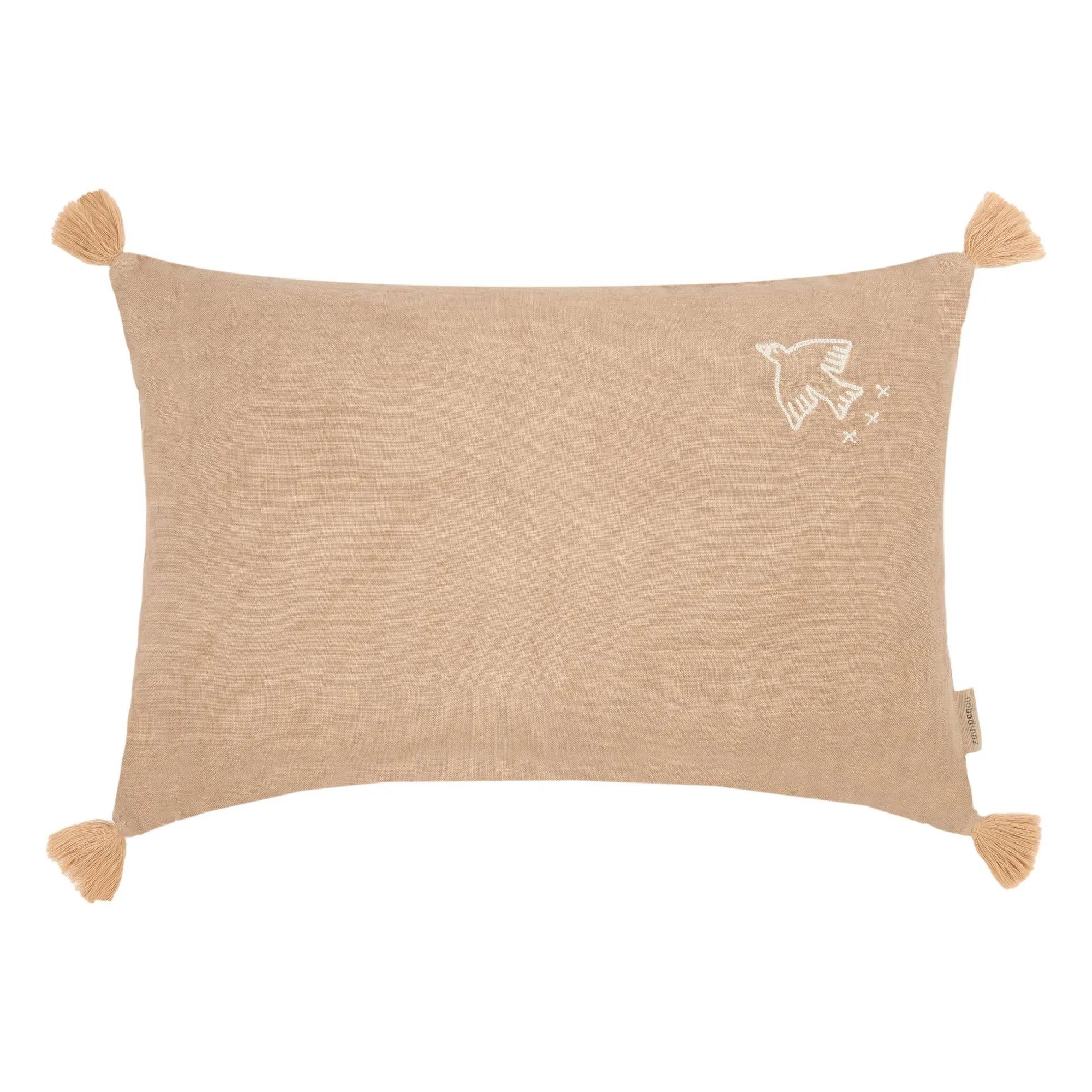 Nobodinoz Sesame Tassel Cushion - Lin Français
