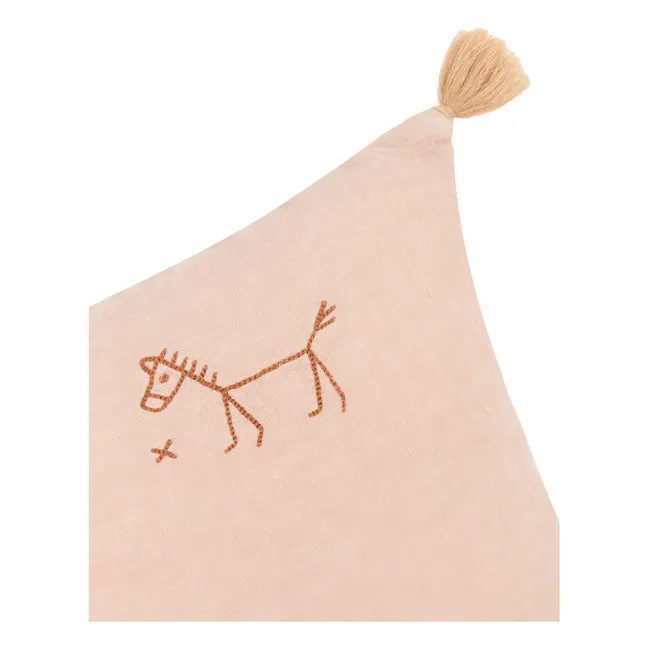 Cuscino con nappe - Lin Français | Rose poudré