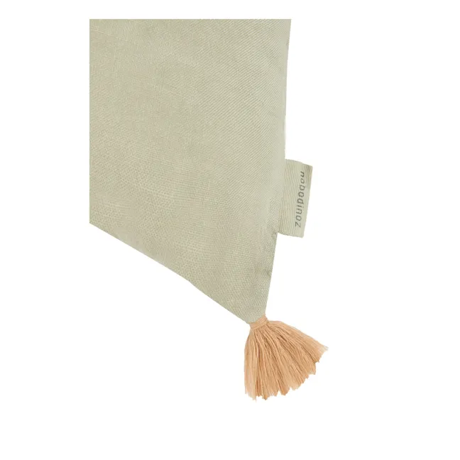 Coussin à pompons - Lin Français | Matcha