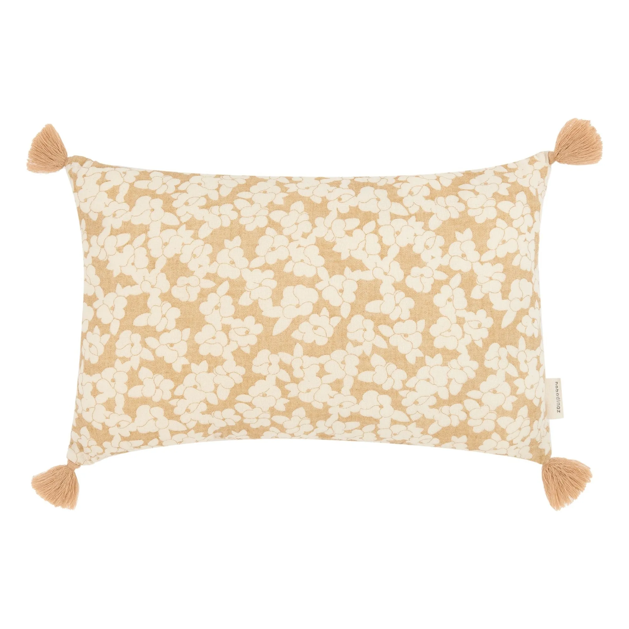 Nobodinoz Ochre Wabi Sabi Sakura Tassel Cushion
