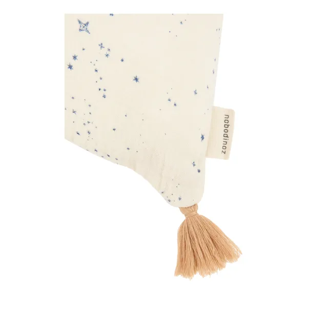 Wabi Sabi Milky Way tassel cushion  | Blue