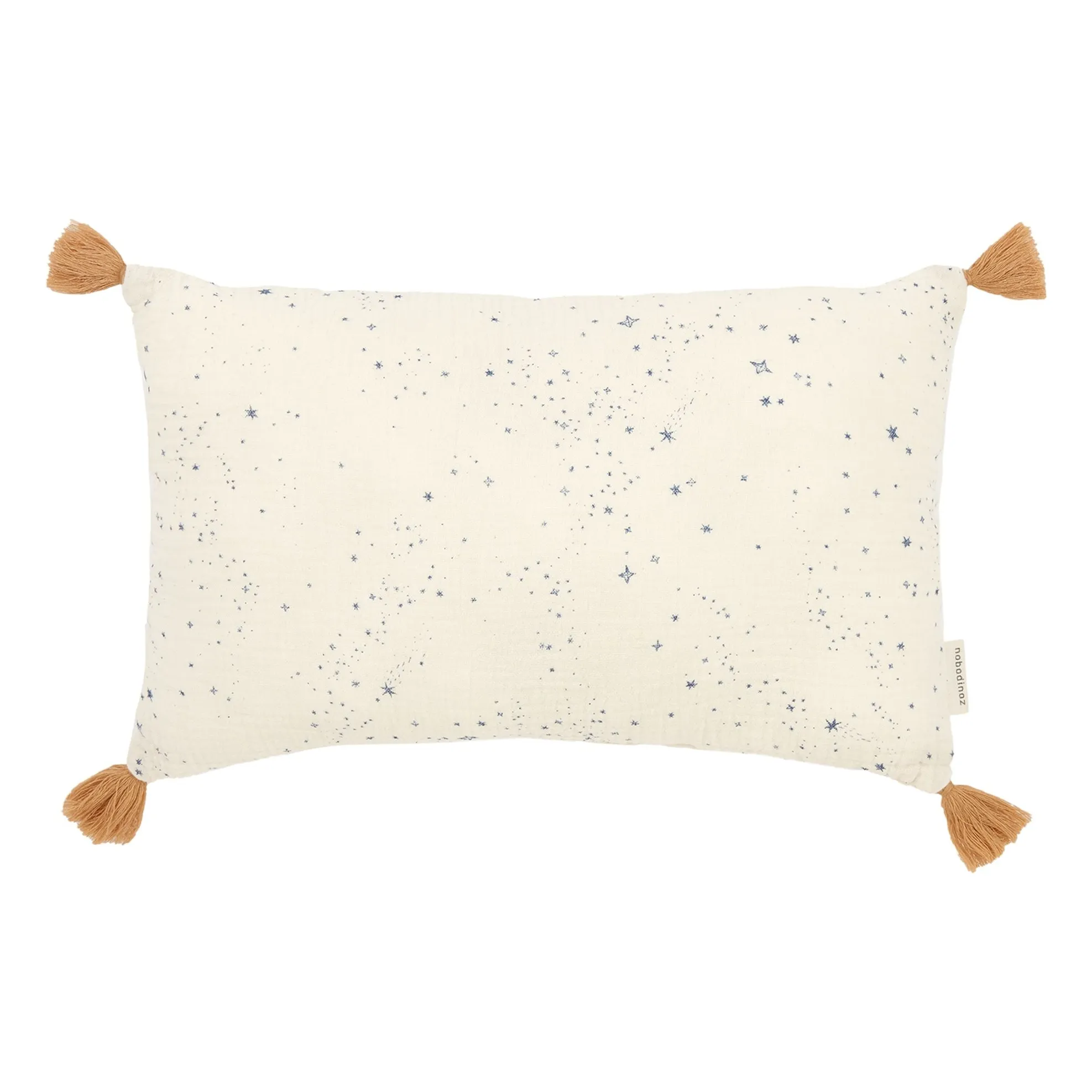 Nobodinoz Blue Wabi Sabi Milky Way Tassel Cushion