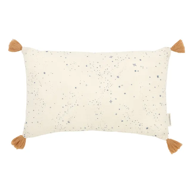 Coussin à pompons Wabi Sabi Milky Way  | Bleu