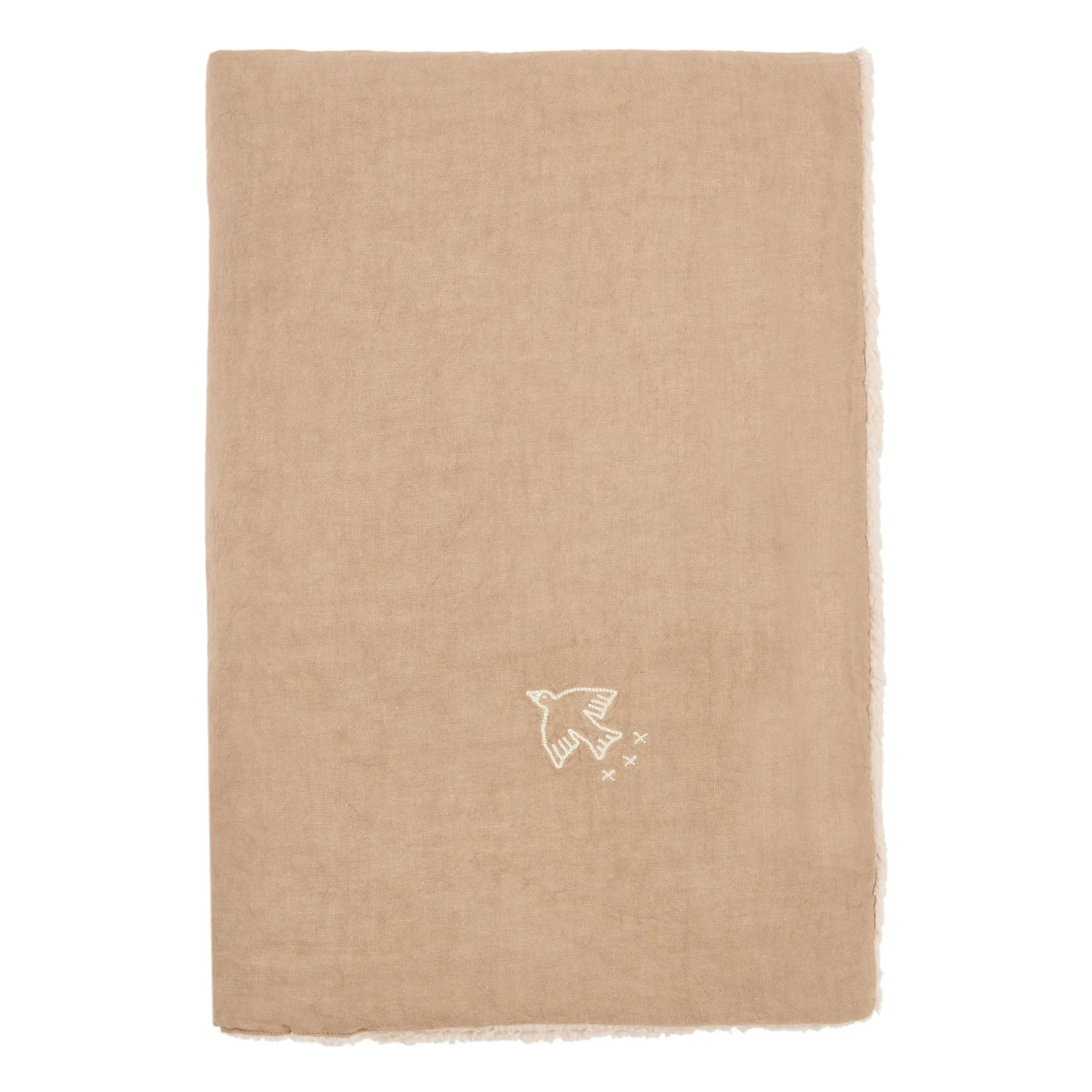 Nobodinoz Sesame Embroidered Winter Blanket - French Linen