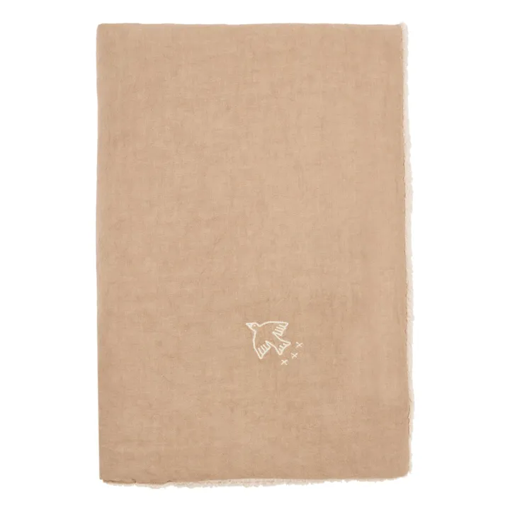 Couverture d'hiver brodée - Lin Français | Sésame- Image produit n°0