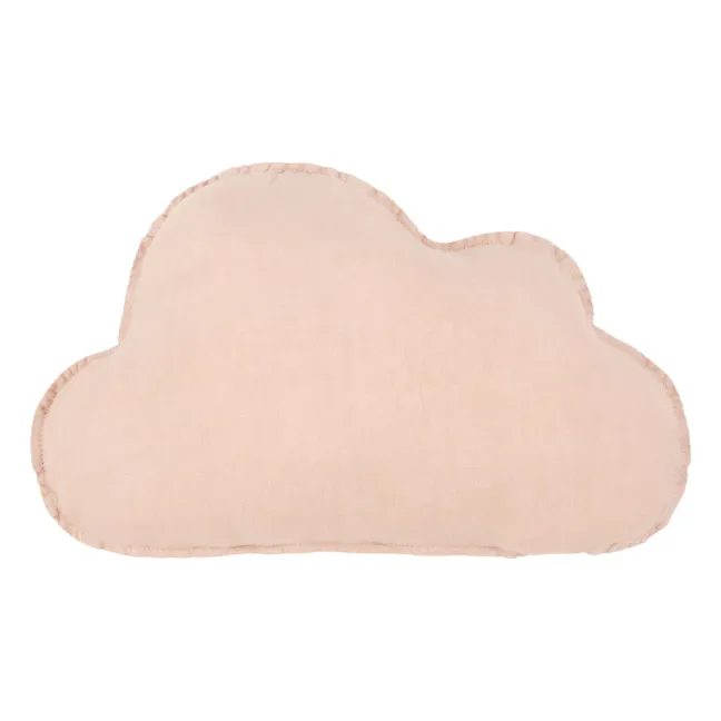 Coussin Nuage - Lin Français | Rose poudré