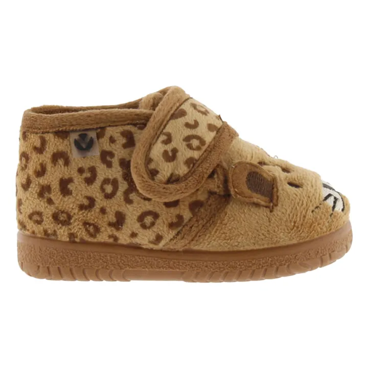 Chanclas de leopardo Ojalá | Camel- Imagen del producto n°0