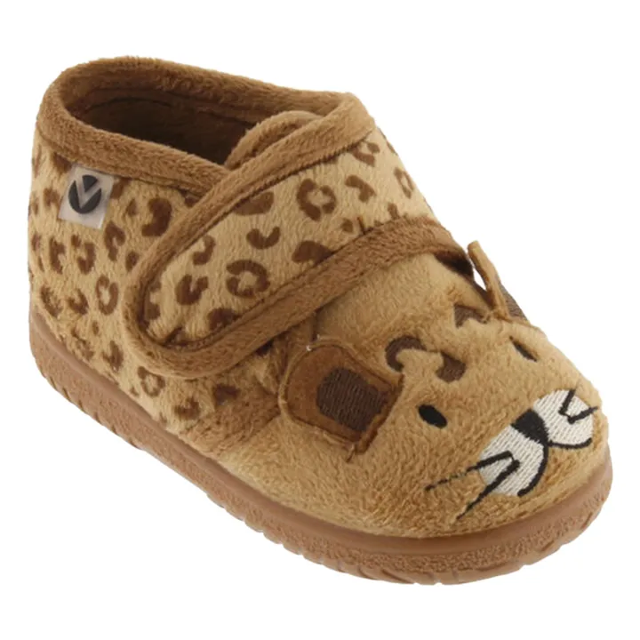Chanclas de leopardo Ojalá | Camel- Imagen del producto n°1