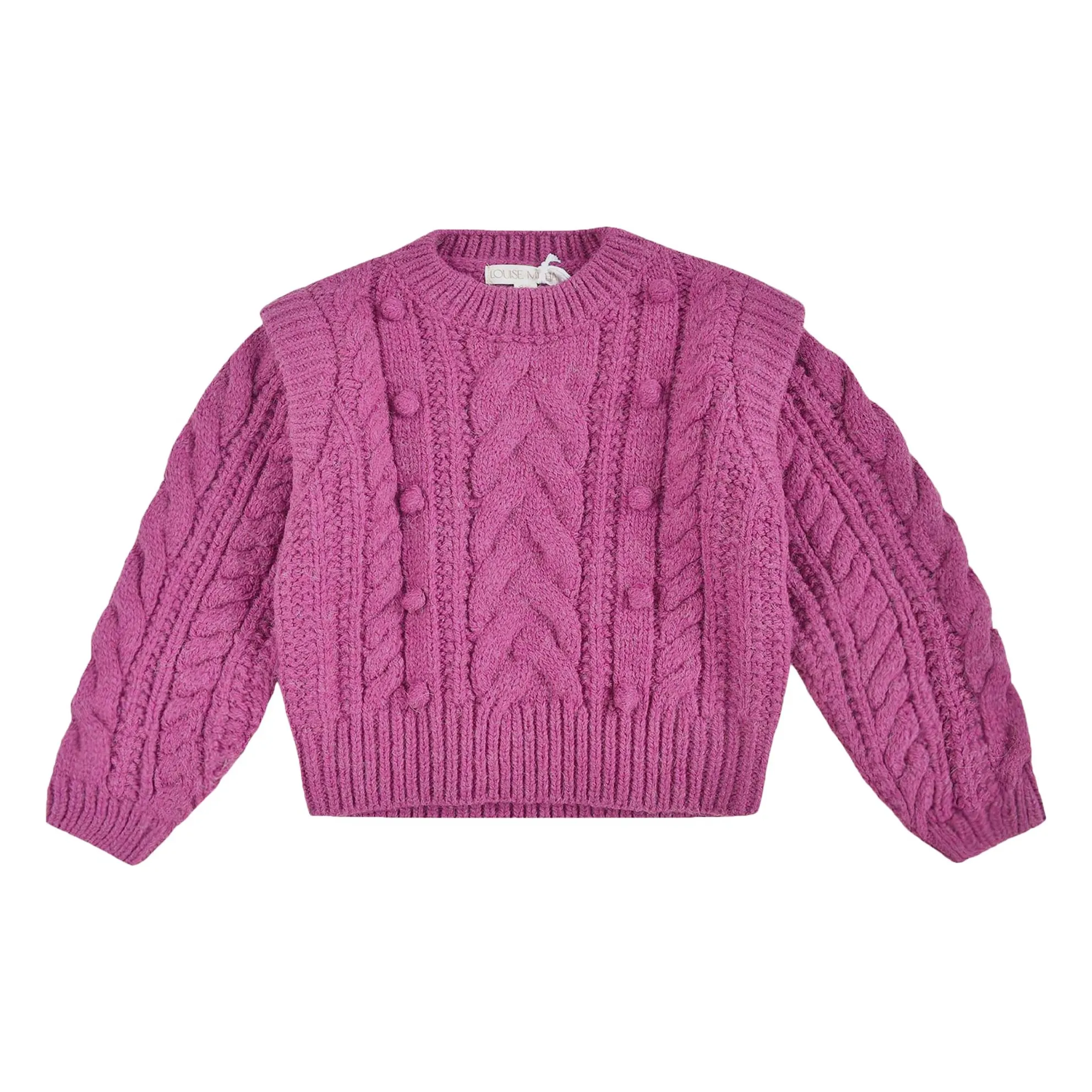 Louise Misha Framboise Anikalia Wool Cable Sweater
