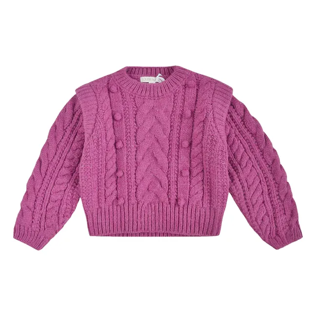 Anikalia Wool Cable Sweater | Framboise