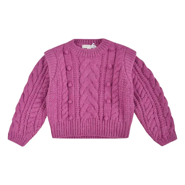 Pull Torsadé Anikalia Laine | Framboise