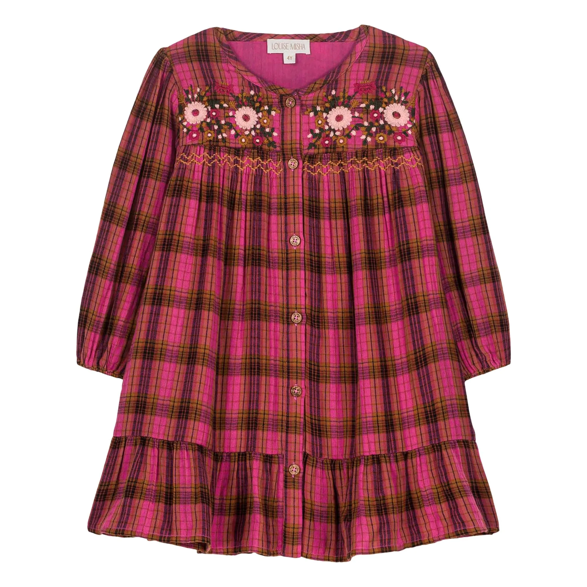 Louise Misha Fuchsia Massilia Organic Cotton Dress