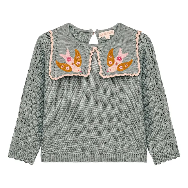 Jersey de cuello grande Rilda | Azul Gris