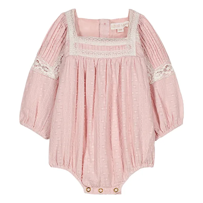 Barboteuse Janetta Coton Bio | Rose pâle