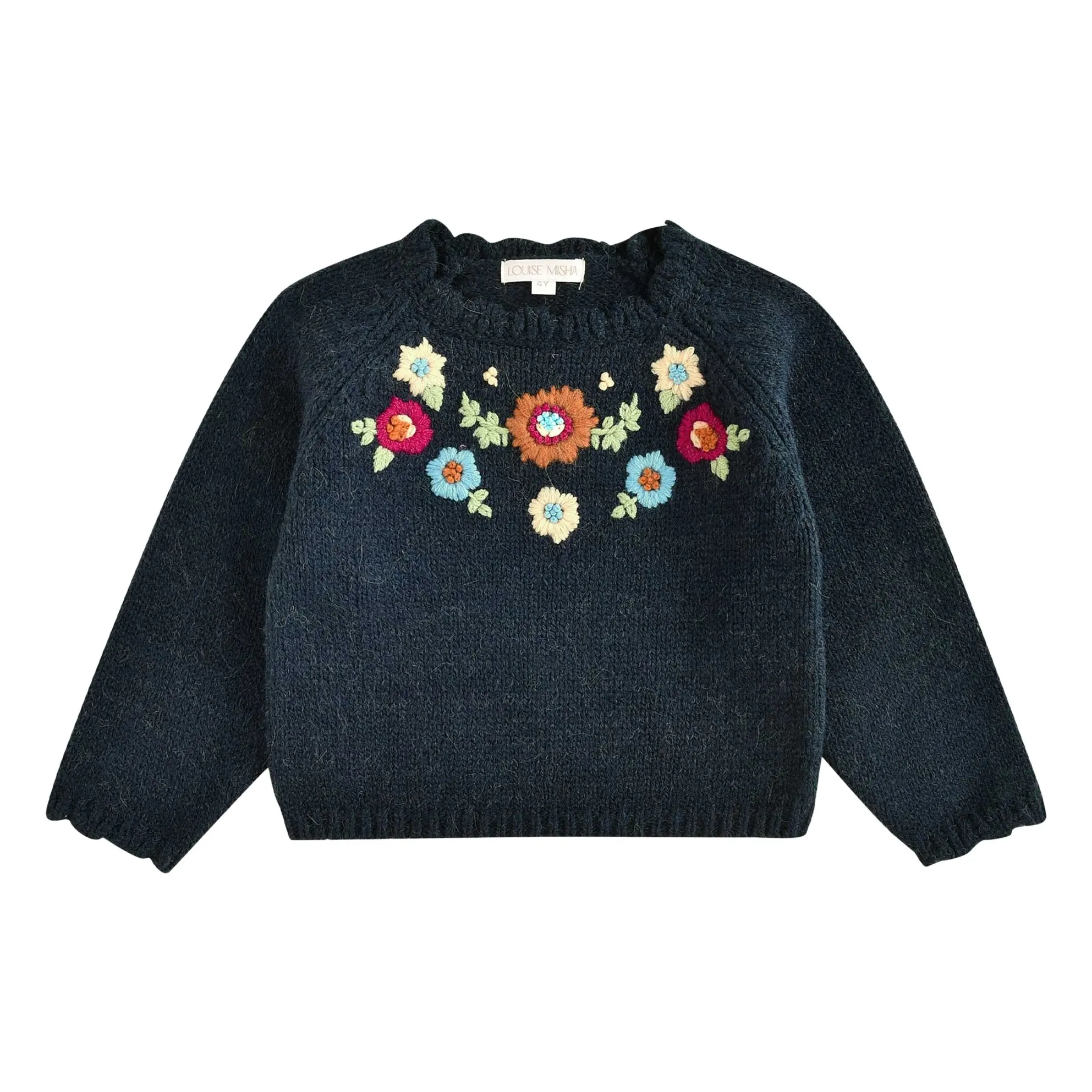 Louise Misha Navy Blue Lilianou Wool Sweater