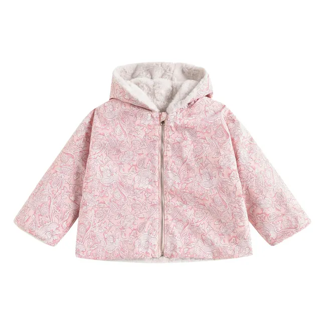Felvet Reversible Fur Coat | Pink