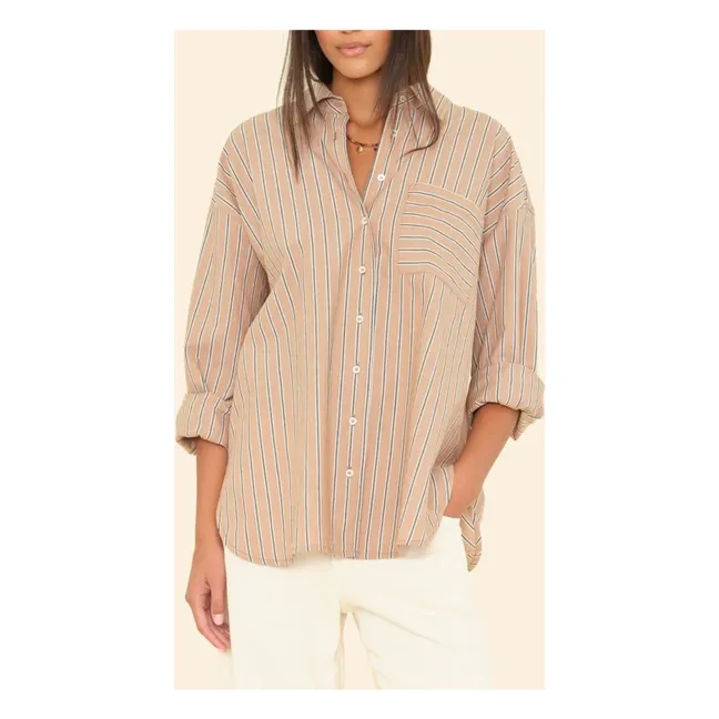 Camisa de rayas Sydney | Caramelo