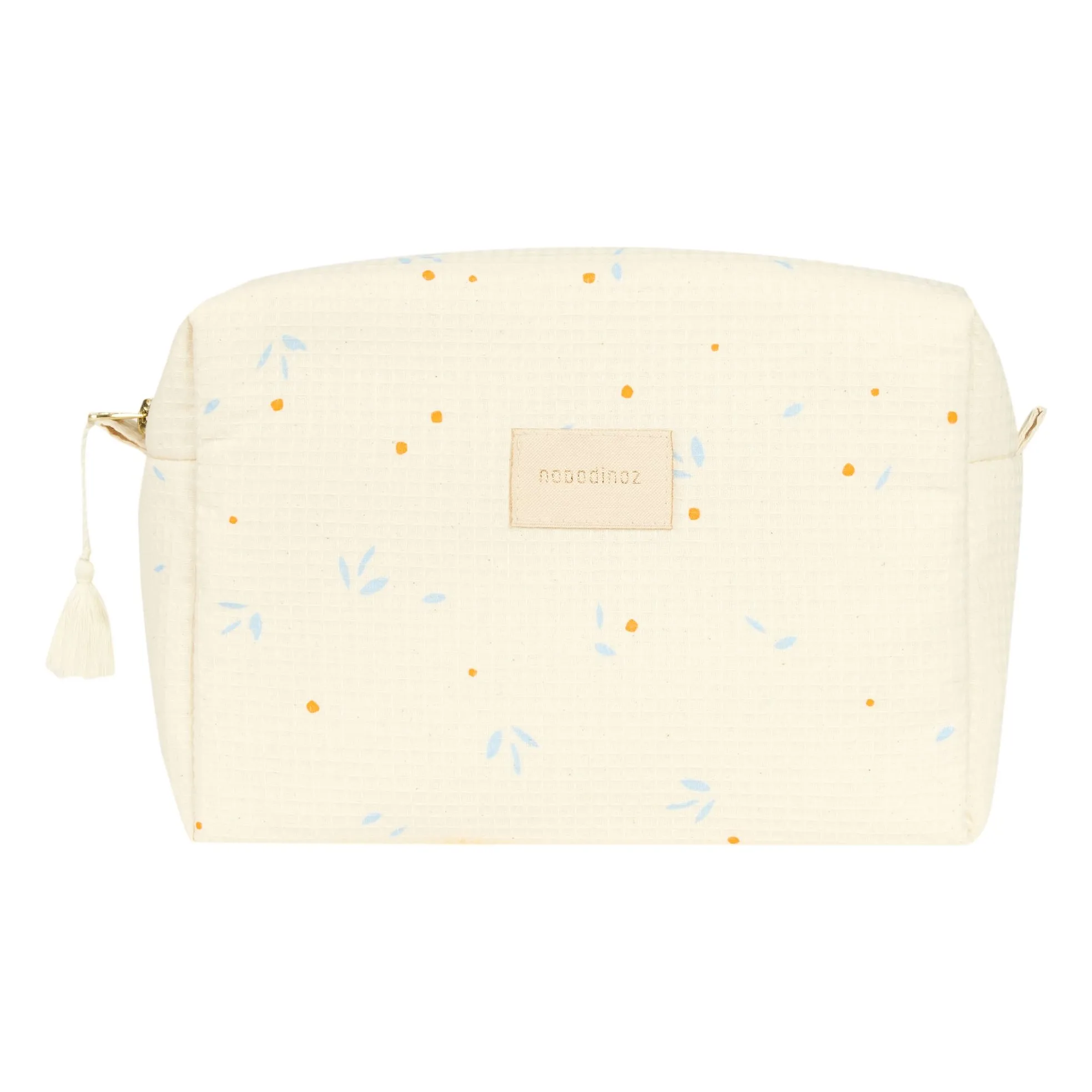 Nobodinoz Beige Toiletry Bag Diva Orange Cherries