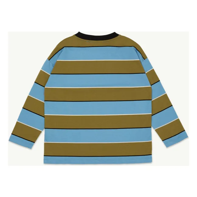 T-shirt Rayé Jersey Coton Bio | Bleu Clair