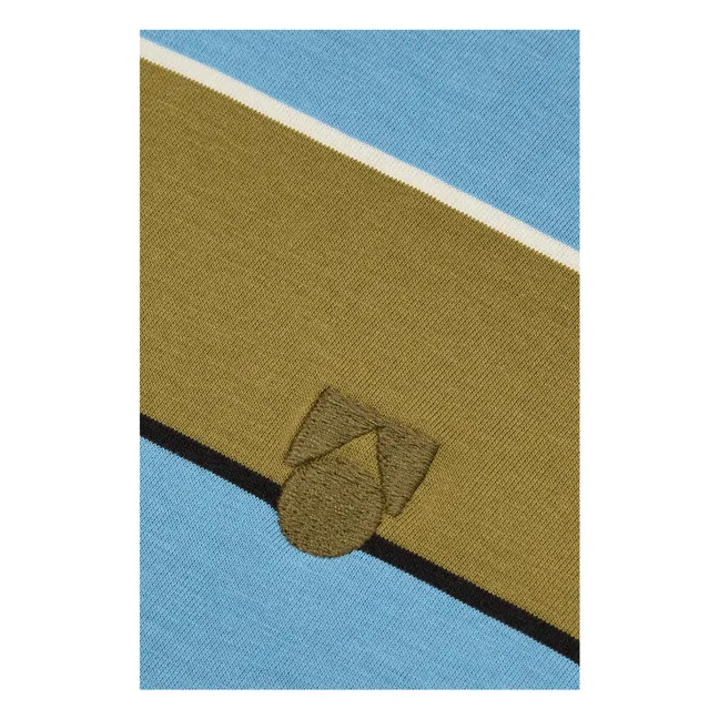 T-shirt Rayé Jersey Coton Bio | Bleu Clair