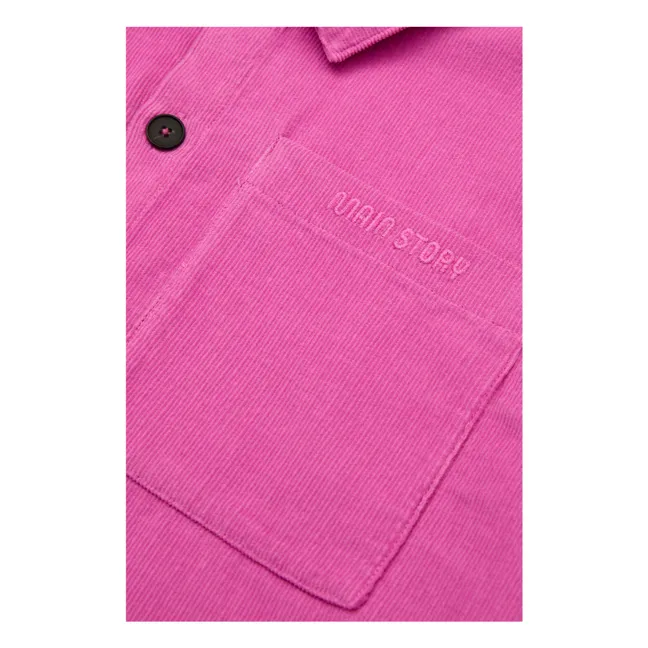 Hemd aus geripptem Velours Bio-Baumwolle | Rosa