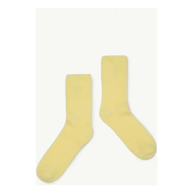 Chaussettes Logo Coton Bio | Jaune
