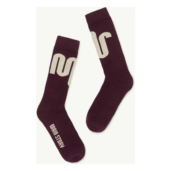 Socken aus Bio-Baumwolle | Burgunderrot