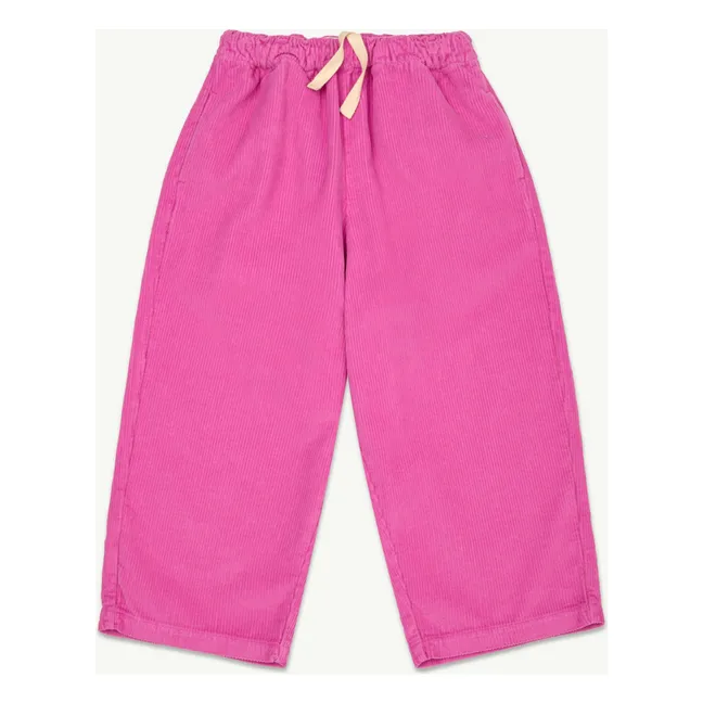 Pantalon Lounge Velours Côtelé Coton Bio | Rose