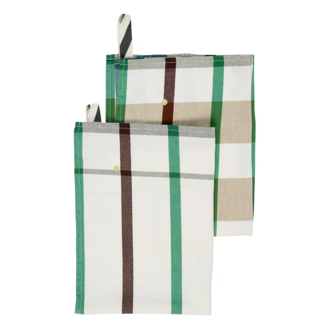 Archie Tea Towels - Set of 2 | Green