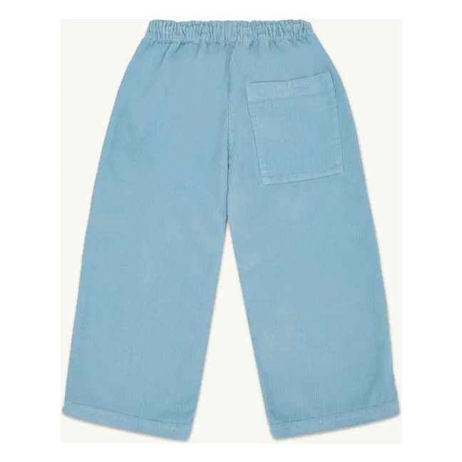 Pantalon Lounge Velours Côtelé Coton Bio | Bleu Clair